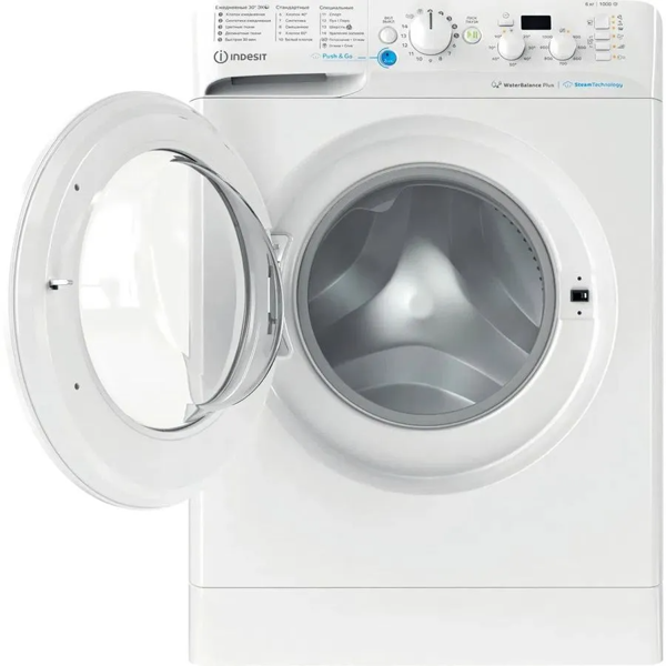 სარეცხი მანქანა Indesit BWSD 61051 WWV RU, 6Kg, A, 1000Rpm, 76Db, Washing Machine, White