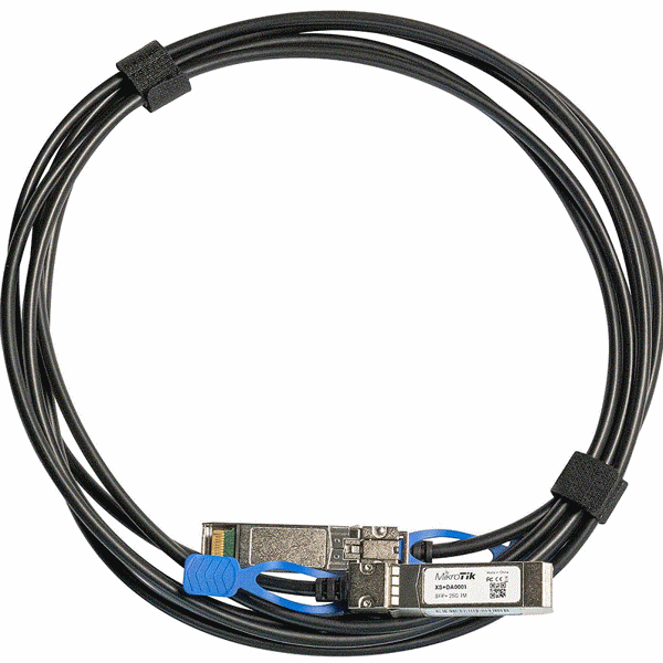 ოპტიკური კაბელი MikroTik XSDA0003, Patch Cord, RJ45, 3m, Black