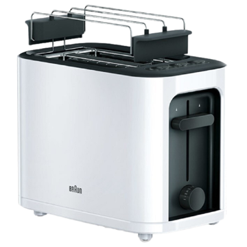 ტოსტერი Braun HT3010WH, 1000W, Toaster, White