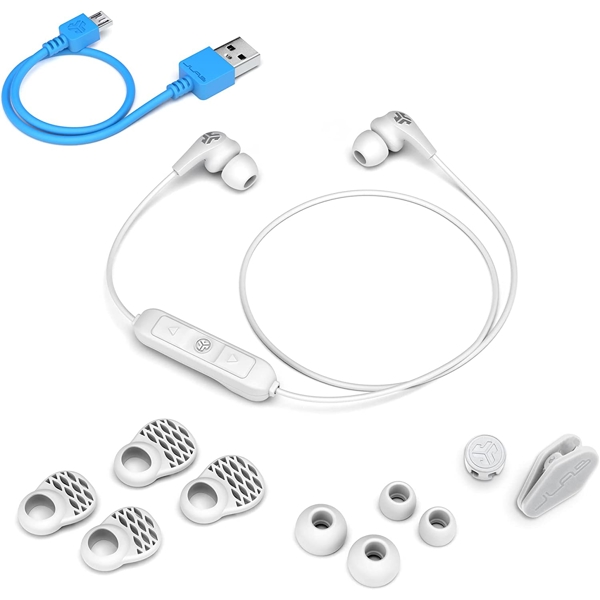 ყურსასმენი Jlab IEUEBPRORWHTGRY123 Pro, In-Ear Headphones, Wireless, Bluetooth, IP55, White/Grey