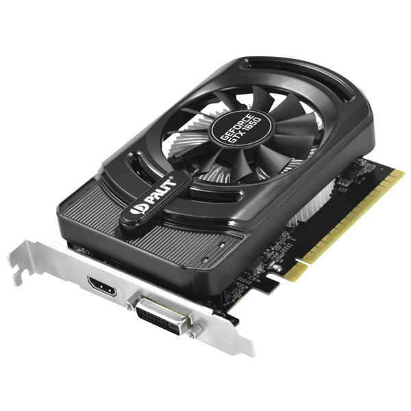 ვიდეო დაფა Palit NE51650006G1-1170F StormX, GeForce GTX 1650, 4GB, 128bit, HDMI, DVI, Black