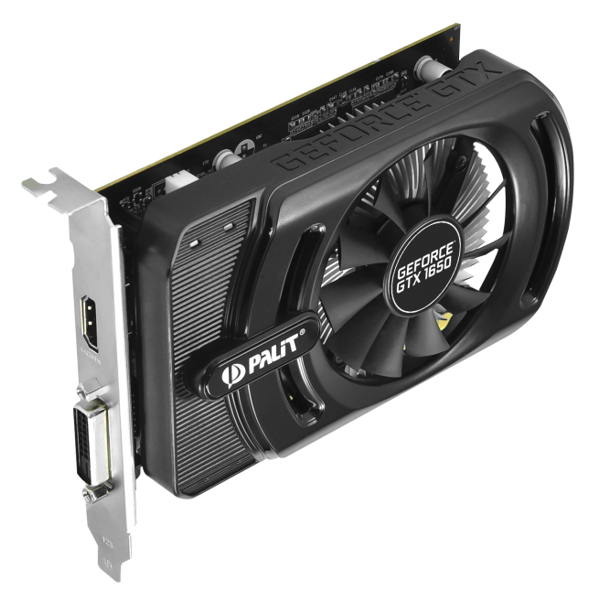 ვიდეო დაფა Palit NE51650006G1-1170F StormX, GeForce GTX 1650, 4GB, 128bit, HDMI, DVI, Black