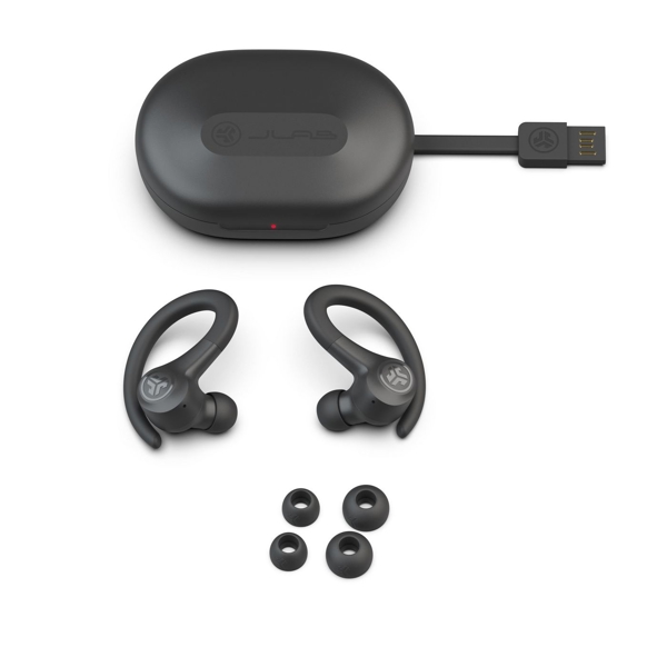 ყურსასმენი Jlab IEUEBGAIRSPRTRBLK124 Go Air Sport, Earbuds, Wireless, Bluetooth, IP55, Black