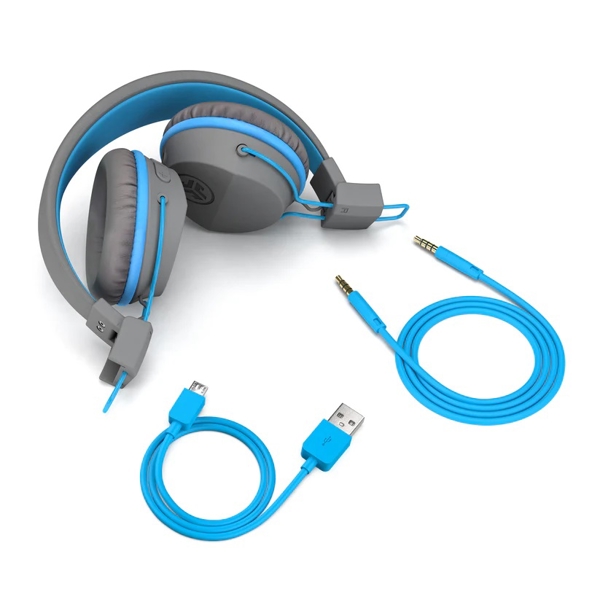 ყურსასმენი Jlab IEUHBSTUDIORGRYBLU4 JBuddies Studio BT, Headphones, Wireless, Bluetooth, Grey/Blue