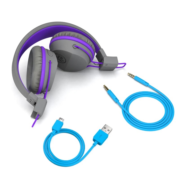 ყურსასმენი Jlab IEUHBSTUDIORGRYPRPL4 JBuddies Studio BT, Headphones, Wireless, Bluetooth, Grey/Purple