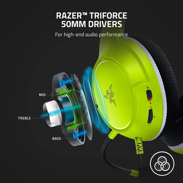 ყურსასმენი Razer RZ04-03970600-R3M1 Kaira X, Gaming Headset, Wired, 3.5mm, Green