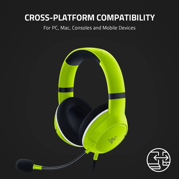 ყურსასმენი Razer RZ04-03970600-R3M1 Kaira X, Gaming Headset, Wired, 3.5mm, Green