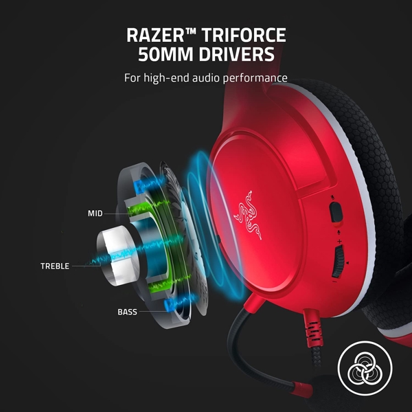 ყურსასმენი Razer RZ04-03970500-R3M1 Kaira X, Gaming Headset, Wired, 3.5mm, Red