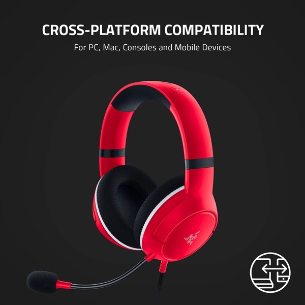 ყურსასმენი Razer RZ04-03970500-R3M1 Kaira X, Gaming Headset, Wired, 3.5mm, Red