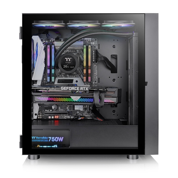 ქეისი Thermaltake CA-1T9-00M1WN-01 H570, Computer Case, Mini ITX, Micro ATX, ATX, E-ATX, 2xUSB, 3.5mm, Black