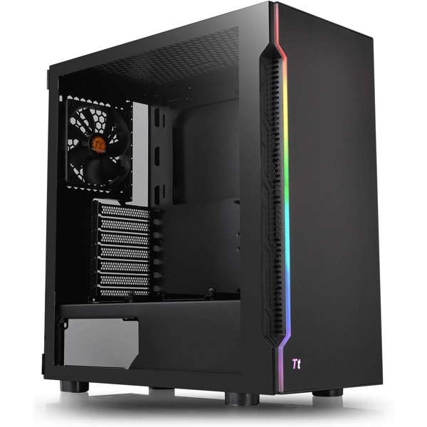 ქეისი Thermaltake CA-1M3-00M1WN-00 H200, Computer Case, ATX, mATX, Mini-ITX, 2xUSB, 3.5mm, Black