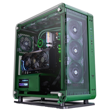 Thermaltake CA-1V2-00MCWN-00 Core P6 TG, Computer Case, MidT, Mini ITX, Micro ATX, ATX, CEB, 2xUSB 2.0, 2xUSB 3.0, USB-C, 3.5mm, Green