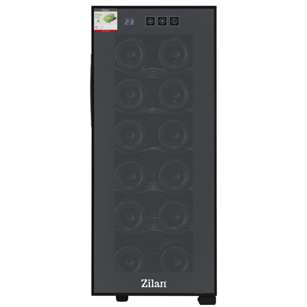 ღვინის მაცივარი Zilan ZLN4681, 33L, A, Wine Refrigerator, Black