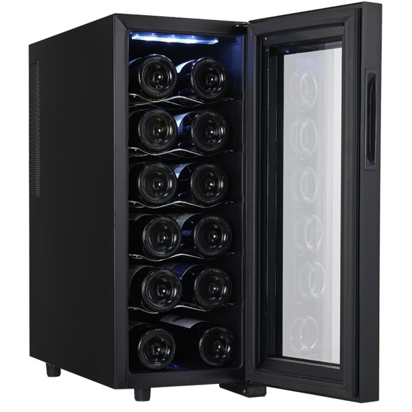 ღვინის მაცივარი Zilan ZLN4681, 33L, A, Wine Refrigerator, Black