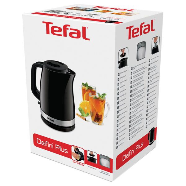 ელექტრო ჩაიდანი Tefal KO150F30, 2400W, 1.5L, Electric Kettle, Black