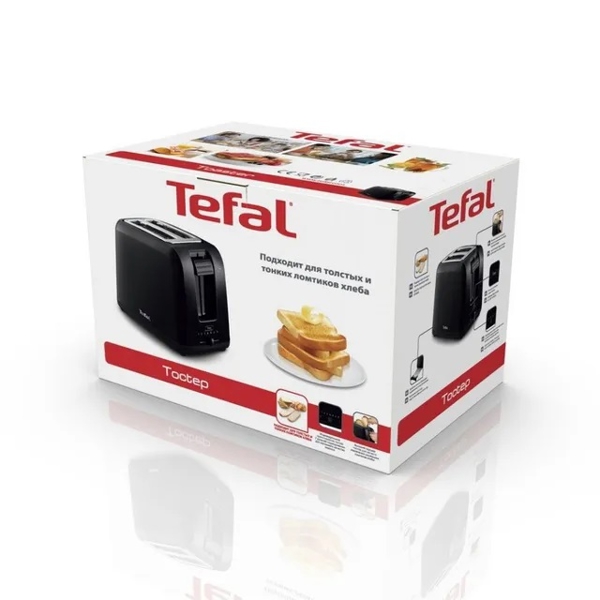 ტოსტერი Tefal TT1A1830, 800W, Toaster, Black