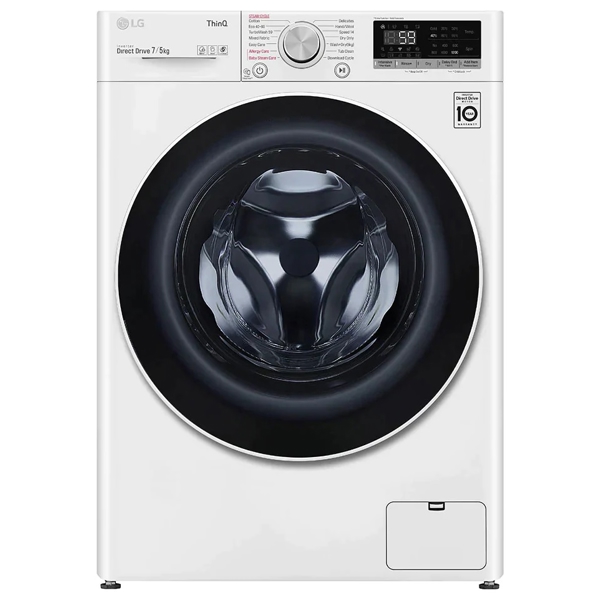 სარეცხი+საშრობი მანქანა LG F2DV5S7SN0E, 7Kg, B, 1200Rpm, 72Db, Washing+Dryer Machine, White