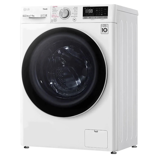 სარეცხი+საშრობი მანქანა LG F2DV5S7SN0E, 7Kg, B, 1200Rpm, 72Db, Washing+Dryer Machine, White