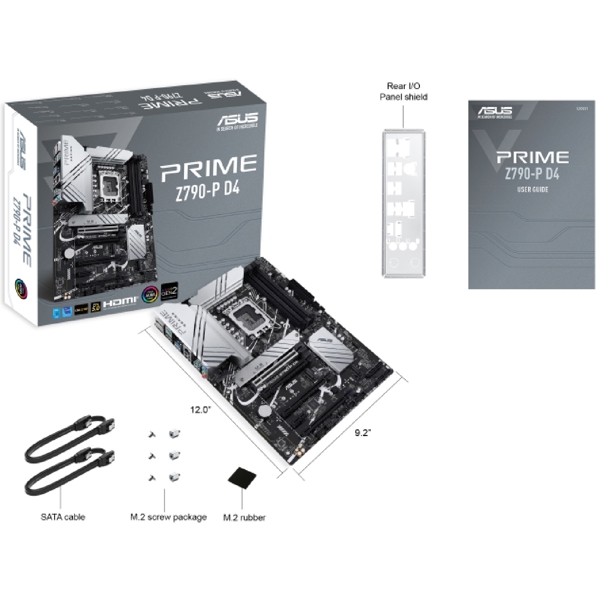 Asus Z790-P D4 Prime, LGA1700, DDR4, DIMM, 128GB