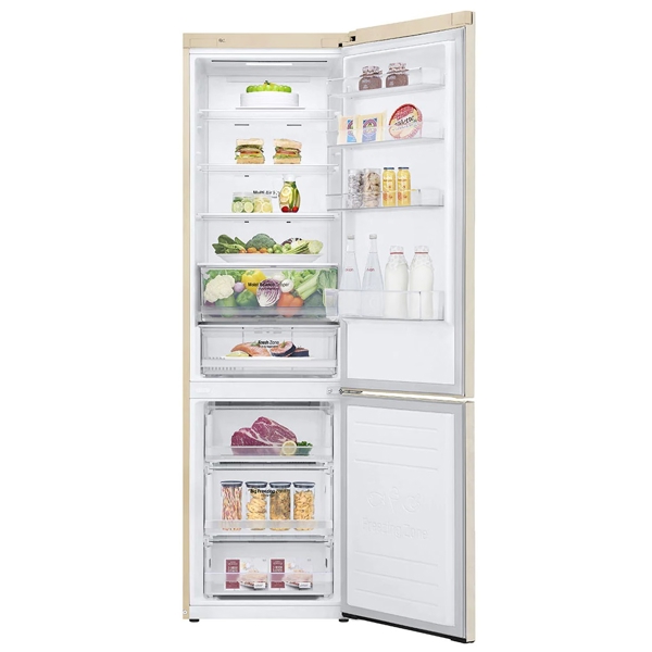 მაცივარი LG GBB62SEHMN, 277L, A++, NoFrost, Refrigerator, Beige