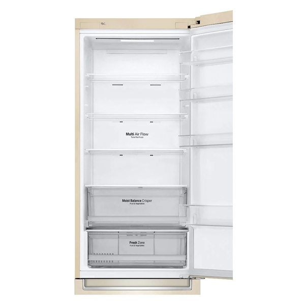 მაცივარი LG GBB62SEHMN, 277L, A++, NoFrost, Refrigerator, Beige