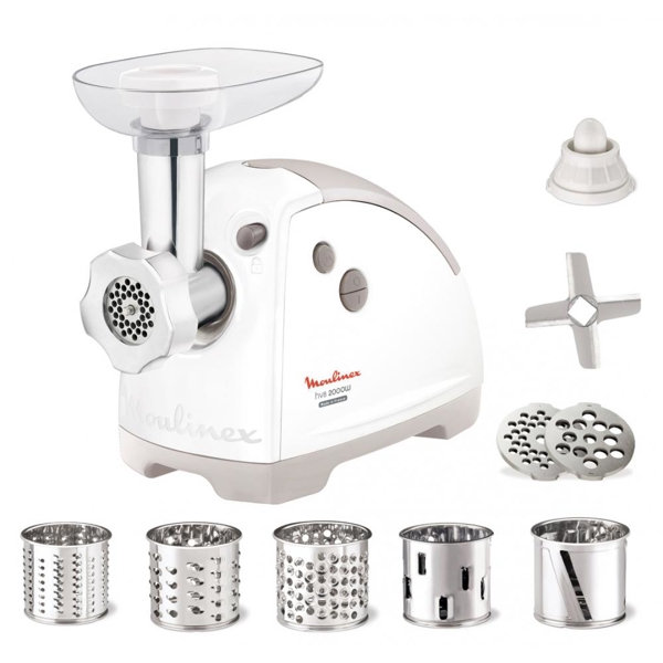 ხორცსაკეპი Moulinex ME626132, 2000W, Meat Grinder, White/light Grey