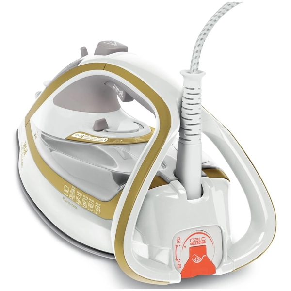 ორთქლის უთო Tefal FV5698E0, 3000W, 300ML, Steam Iron, White/Gold