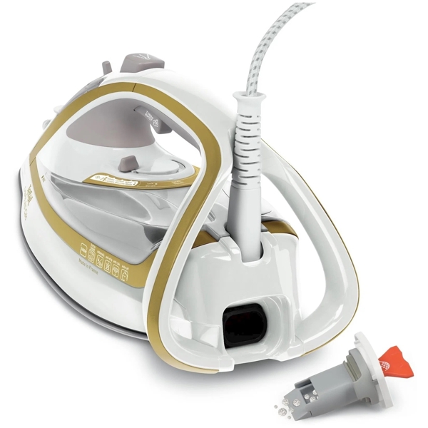 ორთქლის უთო Tefal FV5698E0, 3000W, 300ML, Steam Iron, White/Gold