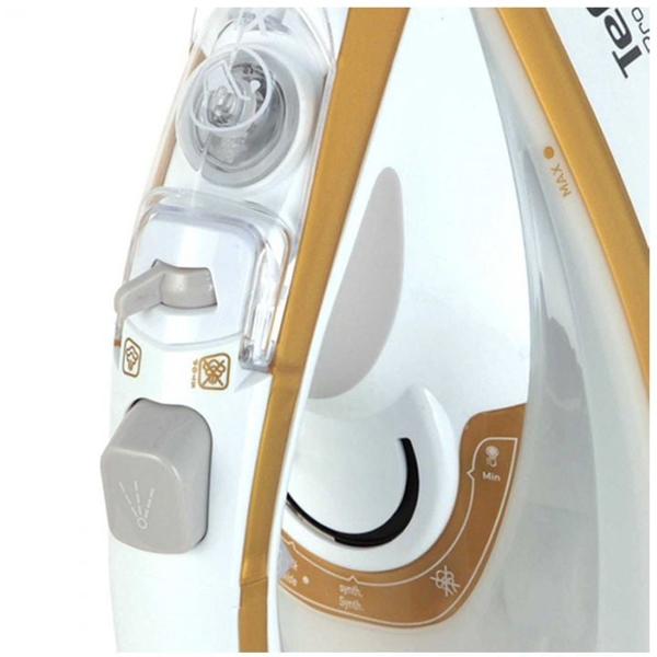 ორთქლის უთო Tefal FV5698E0, 3000W, 300ML, Steam Iron, White/Gold