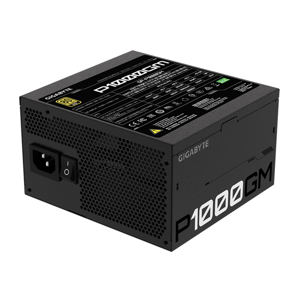 კვების ბლოკი Gigabyte GP-P1000GM, 1000W, 80 Plus, Power Supply, Black