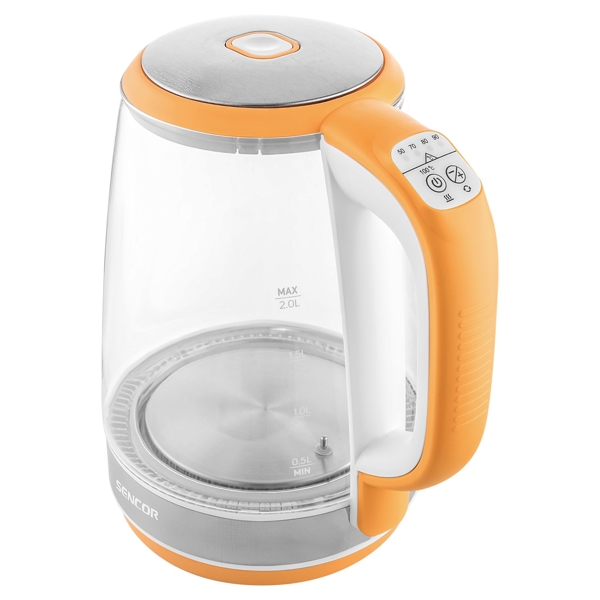 ელექტრო ჩაიდანი Sencor SWK 21930R, 2200W, 2L, Electric Kettle, Orange