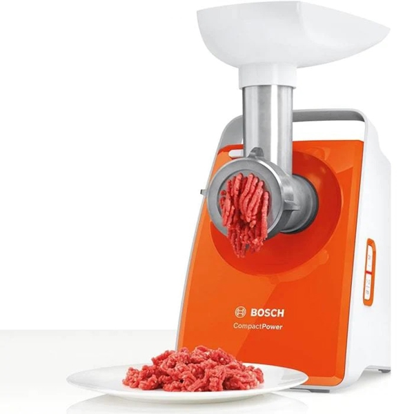 ხორცსაკეპი Bosch MFW3630I, 1600W, Meat Grinder, White/Orange