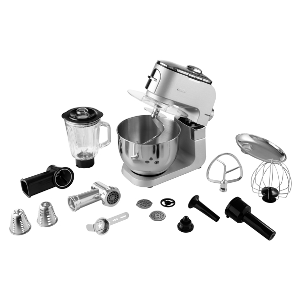 სამზარეულოს კომბაინი Ardesto KMCH-K1500SS, 1500W, 6L, Food Processor, Silver/Gray