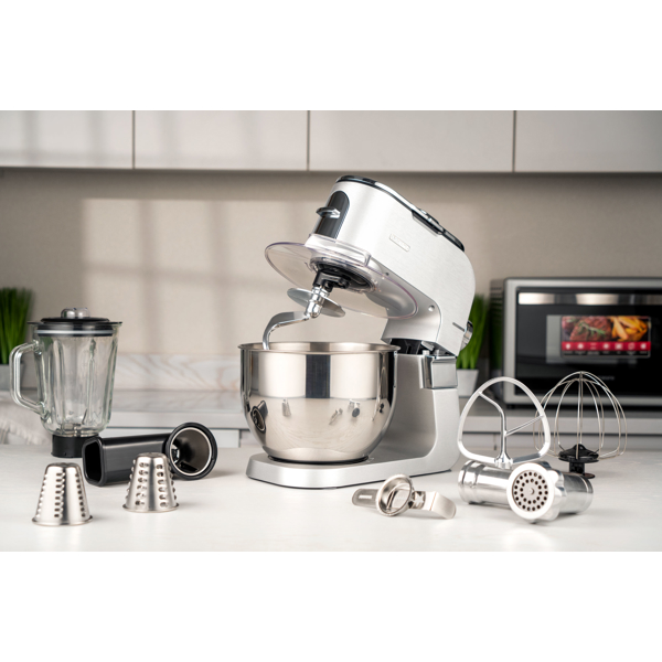 სამზარეულოს კომბაინი Ardesto KMCH-K1500SS, 1500W, 6L, Food Processor, Silver/Gray