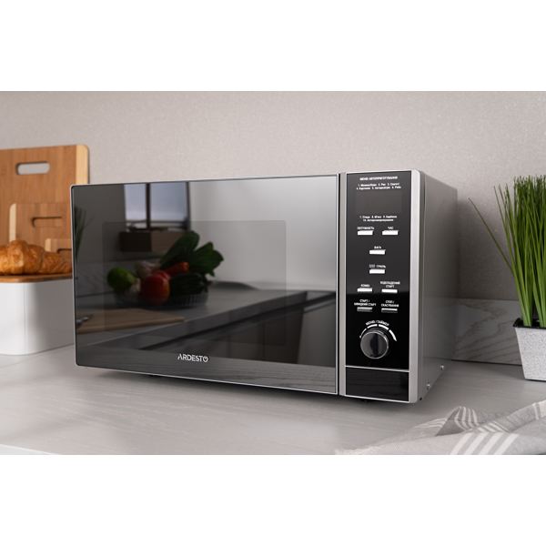 მიკროტალღური ღუმელი Ardesto GO-EGR923BL, 900W, 23L, Microwave Oven, Silver