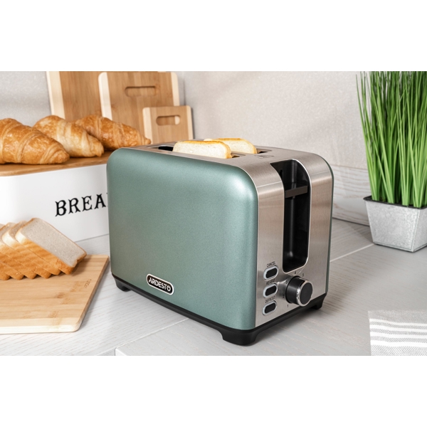 Ardesto T-F400G, 930W, Toaster, Mint