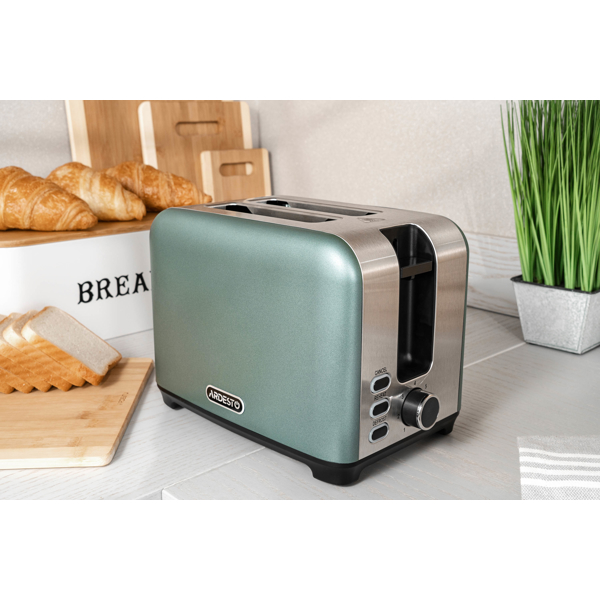 ტოსტერი Ardesto T-F400G, 930W, Toaster, Mint