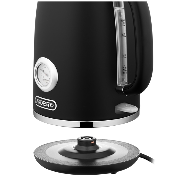 ელექტრო ჩაიდანი Ardesto EKL-F410BM, 2200W, 1.8L, Electric Kettle, Black