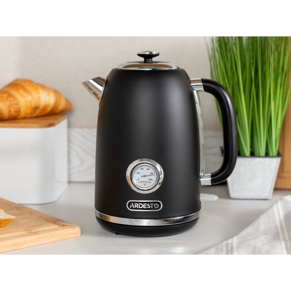 ელექტრო ჩაიდანი Ardesto EKL-F410BM, 2200W, 1.8L, Electric Kettle, Black