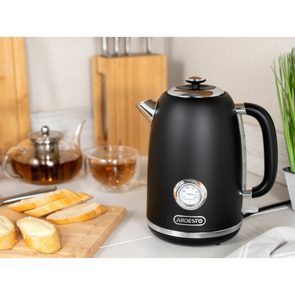 ელექტრო ჩაიდანი Ardesto EKL-F410BM, 2200W, 1.8L, Electric Kettle, Black