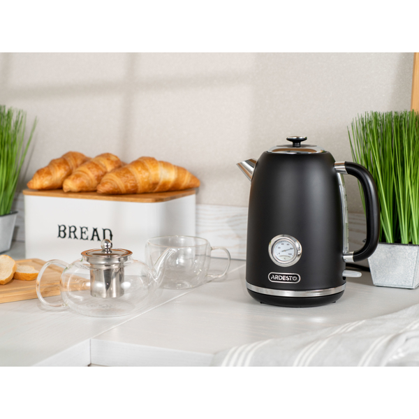 ელექტრო ჩაიდანი Ardesto EKL-F410BM, 2200W, 1.8L, Electric Kettle, Black