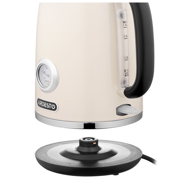 ელექტრო ჩაიდანი Ardesto EKL-F410BG, 2200W, 1.8L, Electric Kettle, Beige