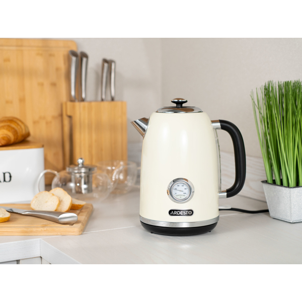 ელექტრო ჩაიდანი Ardesto EKL-F410BG, 2200W, 1.8L, Electric Kettle, Beige