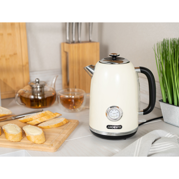 ელექტრო ჩაიდანი Ardesto EKL-F410BG, 2200W, 1.8L, Electric Kettle, Beige