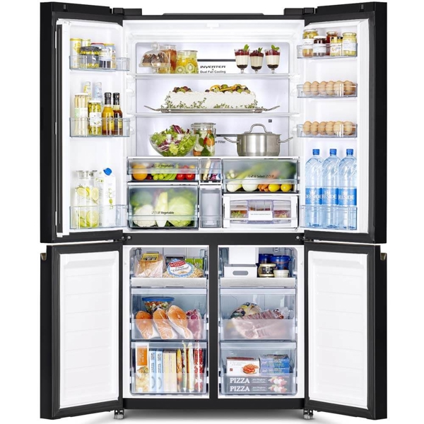 მაცივარი Hitachi R-WB720VUC0 GBK, 569L, A+, NoFrost, Refrigerator, Black