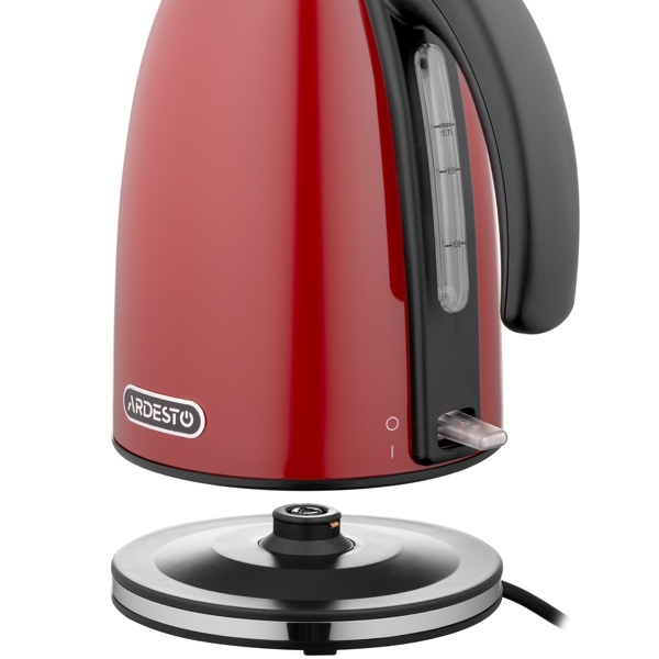 Ardesto EKL-F340R, 2200W, 1.7L, Electric Kettle, Red