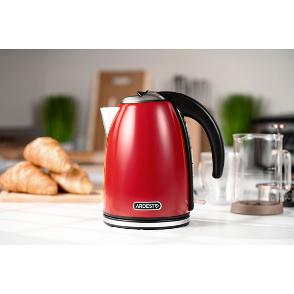 Ardesto EKL-F340R, 2200W, 1.7L, Electric Kettle, Red