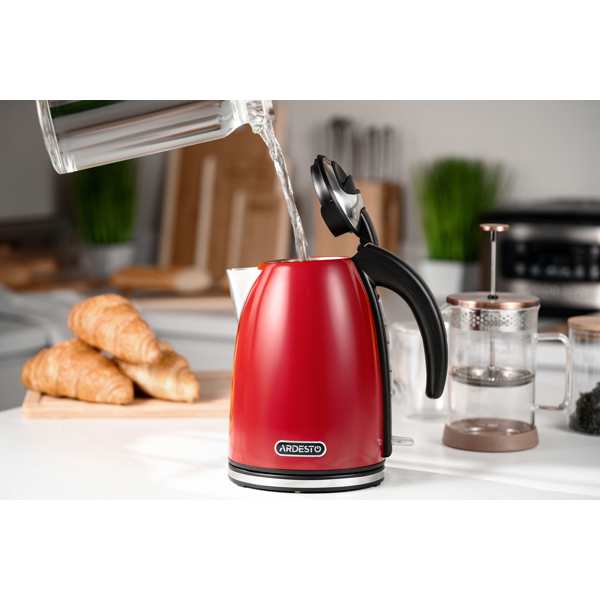 Ardesto EKL-F340R, 2200W, 1.7L, Electric Kettle, Red