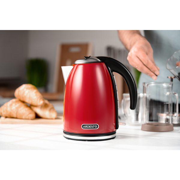 Ardesto EKL-F340R, 2200W, 1.7L, Electric Kettle, Red