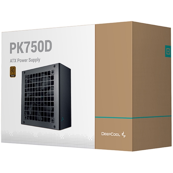 კვების ბლოკი DeepCool PK750D, 750W, 80 Plus, Power Supply, Black